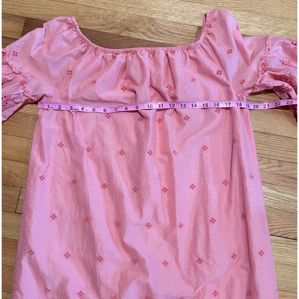 St Johns Bay‎ Womens Pink Eyelet Peasant Dress Size M Dainty Coquette Feminine - Picture 7 of 12